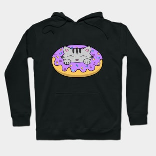 Yummu Purple Donut Cat Hoodie